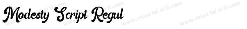 Modesty Script Regul字体转换